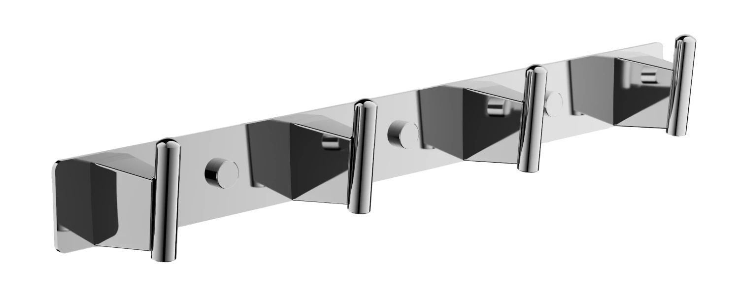 Планка с 4-мя крючками BELZ хром (B91115-4) - фото 1