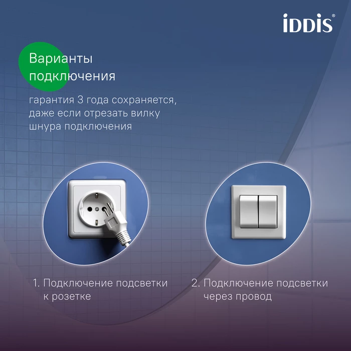 Зеркало с подсветкой IDDIS Cloud X 60 см (CLX6000i98) - фото 8