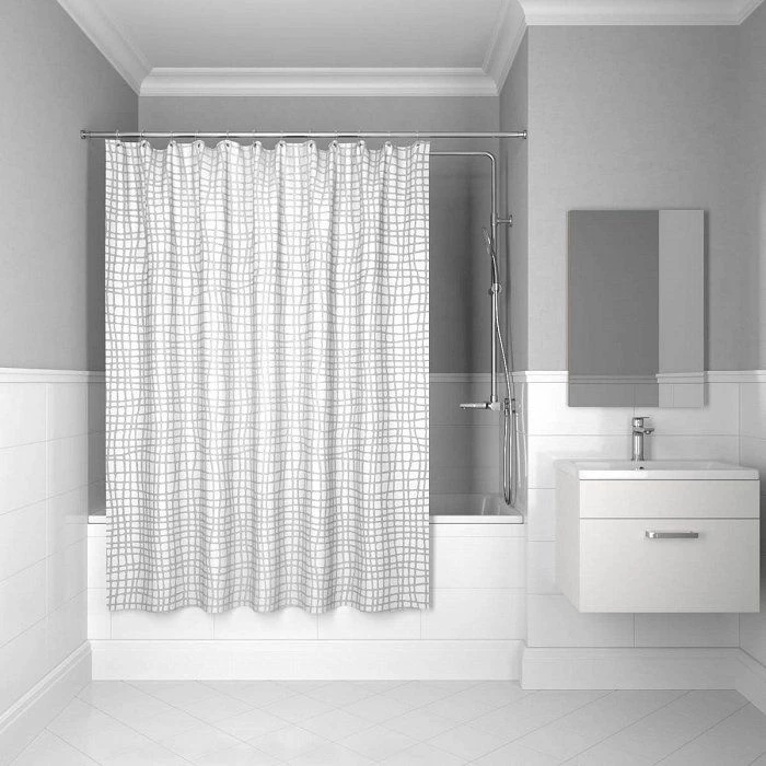 Штора для ванной комнаты IDDIS Gauze 200*180 см Silver Gauze (341P20RI11) - фото 1
