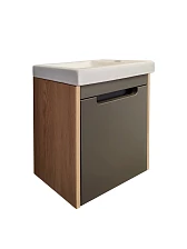 Тумба RUNO "Микра 40" дуб/темно-серая под умывальник 00-00005154 (Leo 40) (00-00005164)