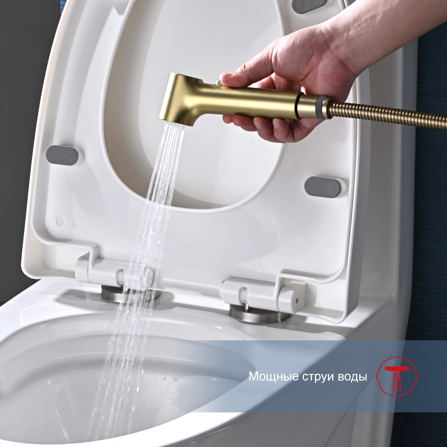 Смеситель Raglo настенный с гигиеническим душем (R03.51.03) - фото 5