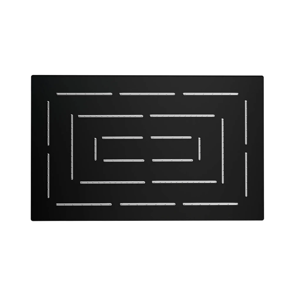 Верхний душ Jaquar Maze 1-режимный, 295х190 мм, черный матовый (OHS-BLM-1637) - фото 1