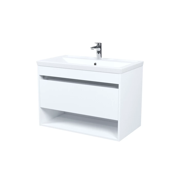 Тумба с умывальником IDDIS Zodiac X подвесная, с нишей, 80 см, белый, подходит умыв. 4078000i28 (ZDX80WNi95K)