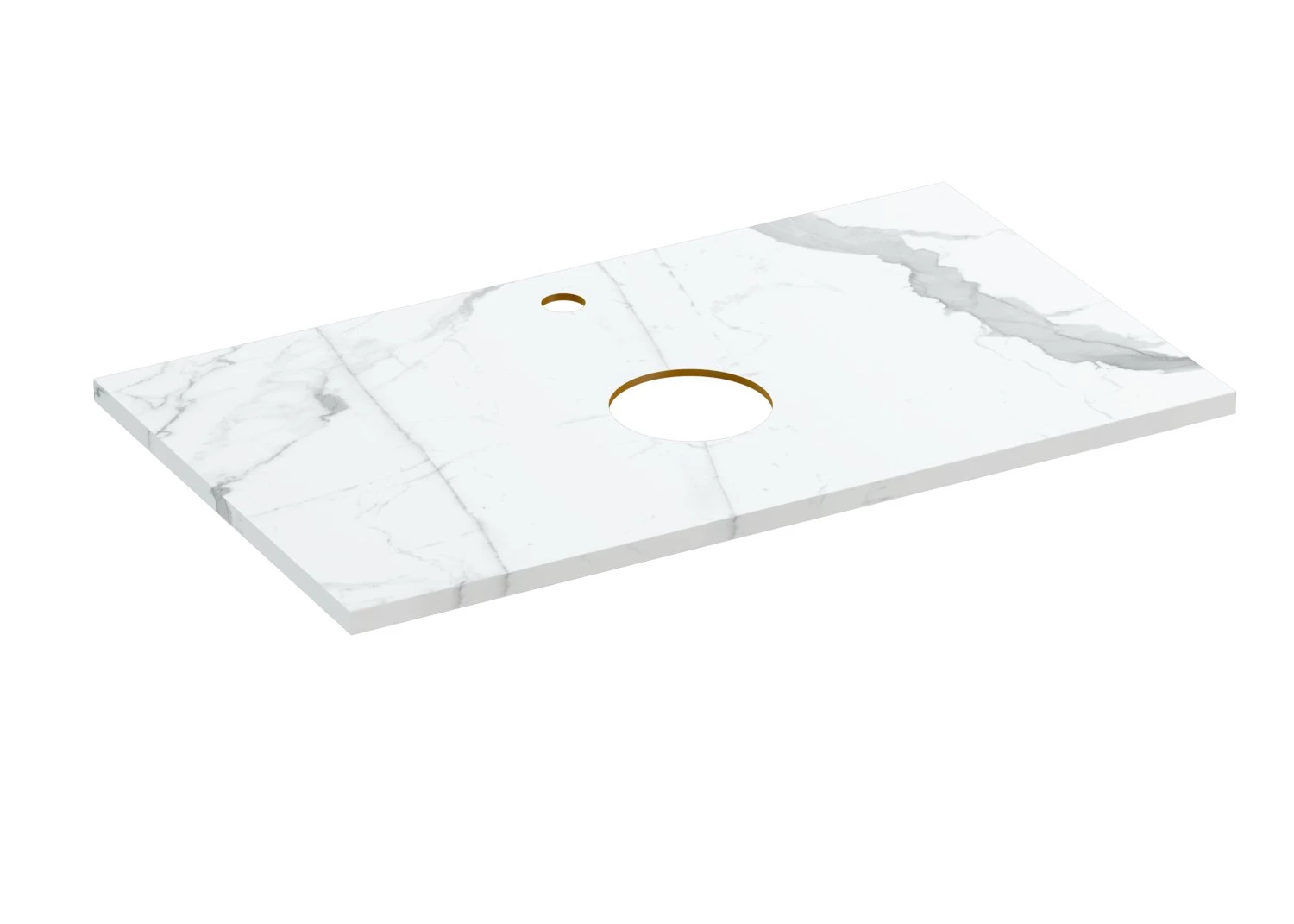 Столешница Cersanit STONE из керамогранита Energy 80x45x2 белый матовый (63853) - фото 1