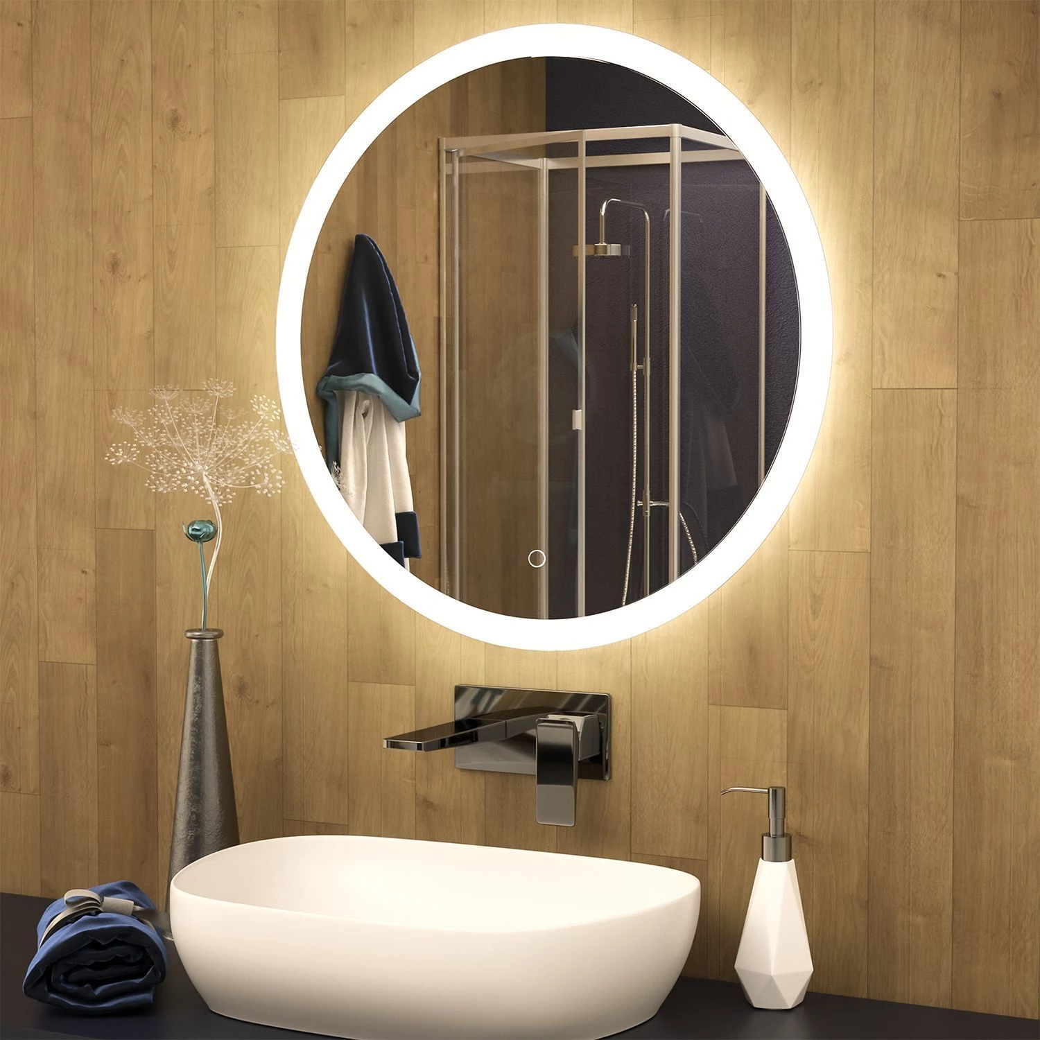 Зеркало с подсветкой MIXLINE Мия D700 (545273) Зеркало с подсветкой MIXLINE Мия D700 (545273) - фото 1