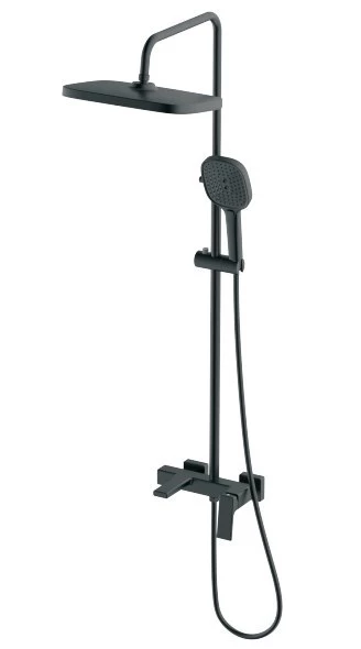 Душевая система HAIBA тропический душ, латунь, черный (HB24831-7) - фото 1