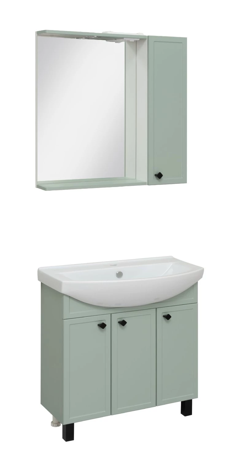 Зеркальный шкаф Runo правый мята Римини 75 (00-00001279) - фото 2