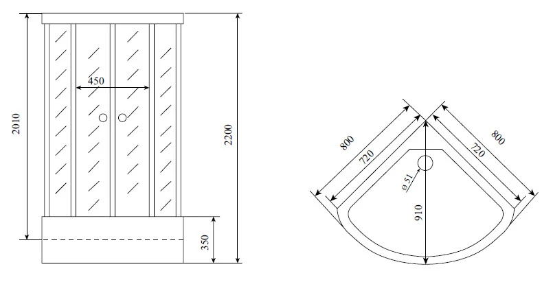 Душевая кабина Timo Lux 80*80*220  (T-7780) - фото 2