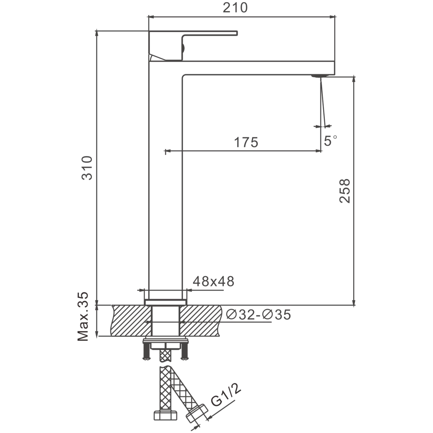 Смеситель для раковины-чаши BELZ (B11613) - фото 2