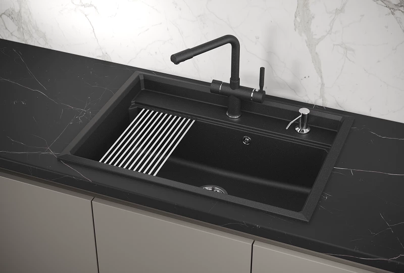 Кухонная мойка GRANULA Kitchen Space (7301, ЧЁРНЫЙ) Кухонная мойка GRANULA Kitchen Space (7301, ЧЁРНЫЙ) - фото 3