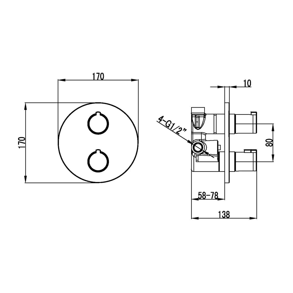Смеситель Lemark Yeti для ванны и душа встраиваемый (LM7827C) - фото 2