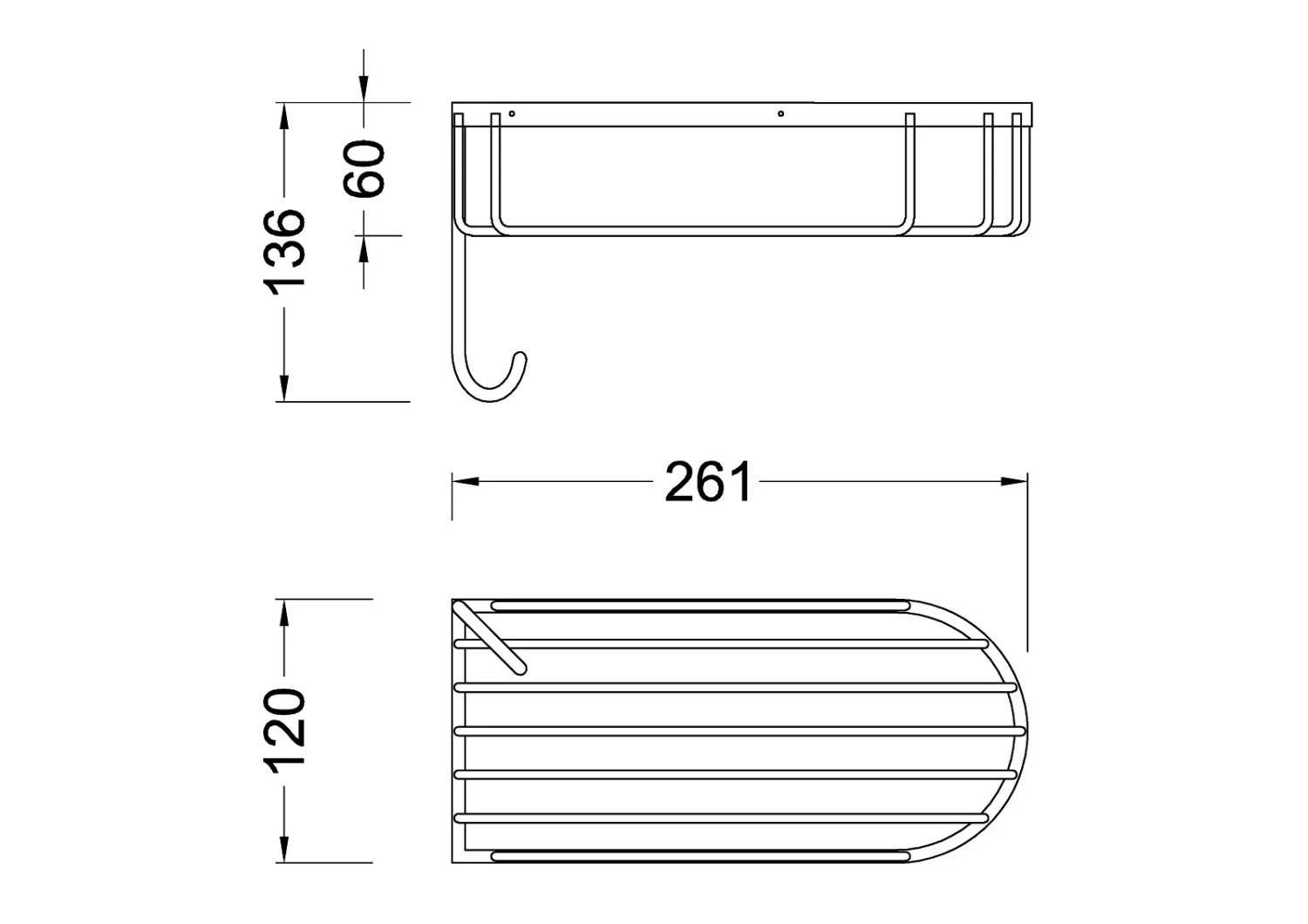 Полка с крючком Timo Nelson (160080/02) - фото 3