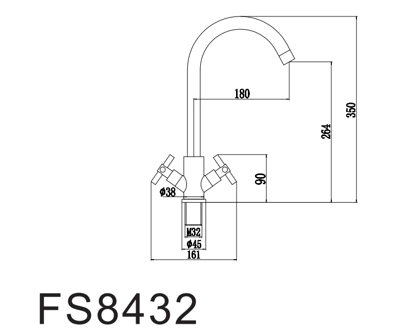 Смеситель для мойки Fmark (FS8432H) Смеситель для мойки Fmark (FS8432H) - фото 2