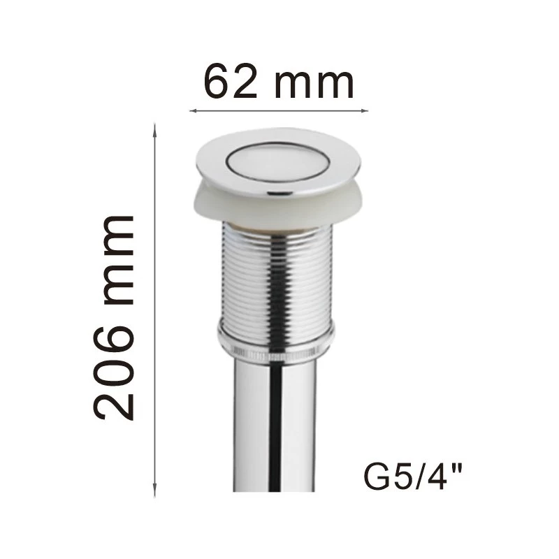 Донный клапан Haiba хром (HB66) - фото 2