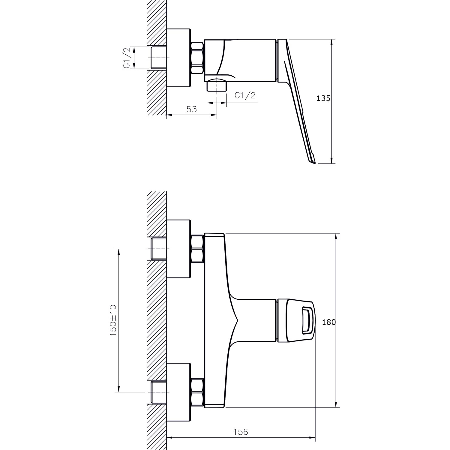Смеситель для душа RUSH Сокотра (Socotra) (ST1235-63) - фото 2