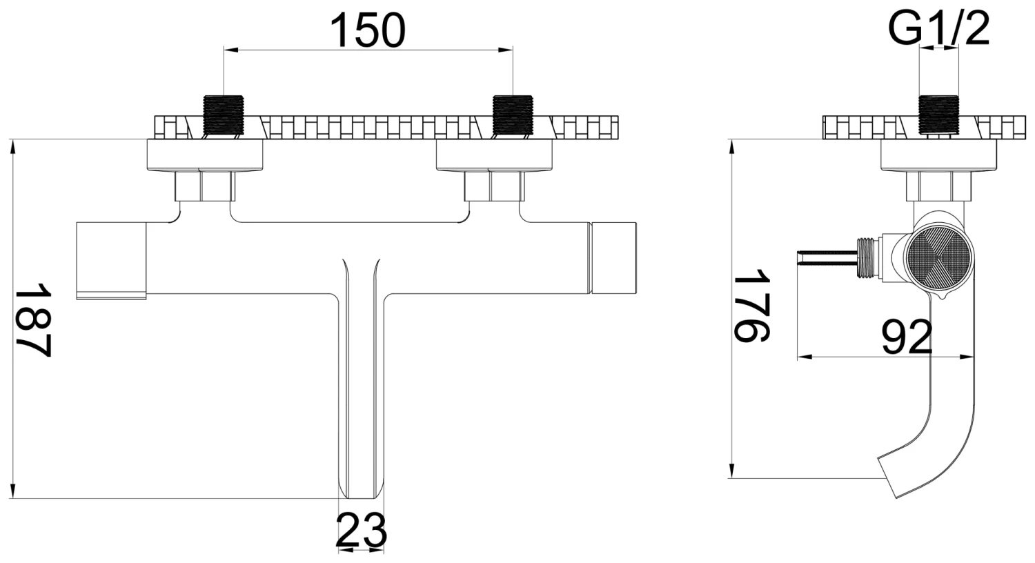 Смеситель для ванны и душа Savol (S-AF5524A) - фото 2