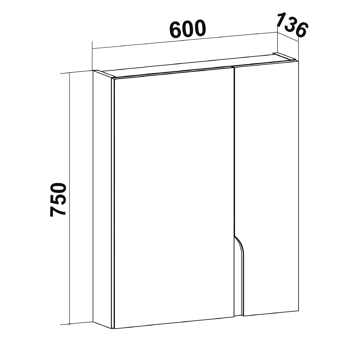 Зеркальный шкаф Runo  Стокгольм 60 (00-00001126) - фото 5