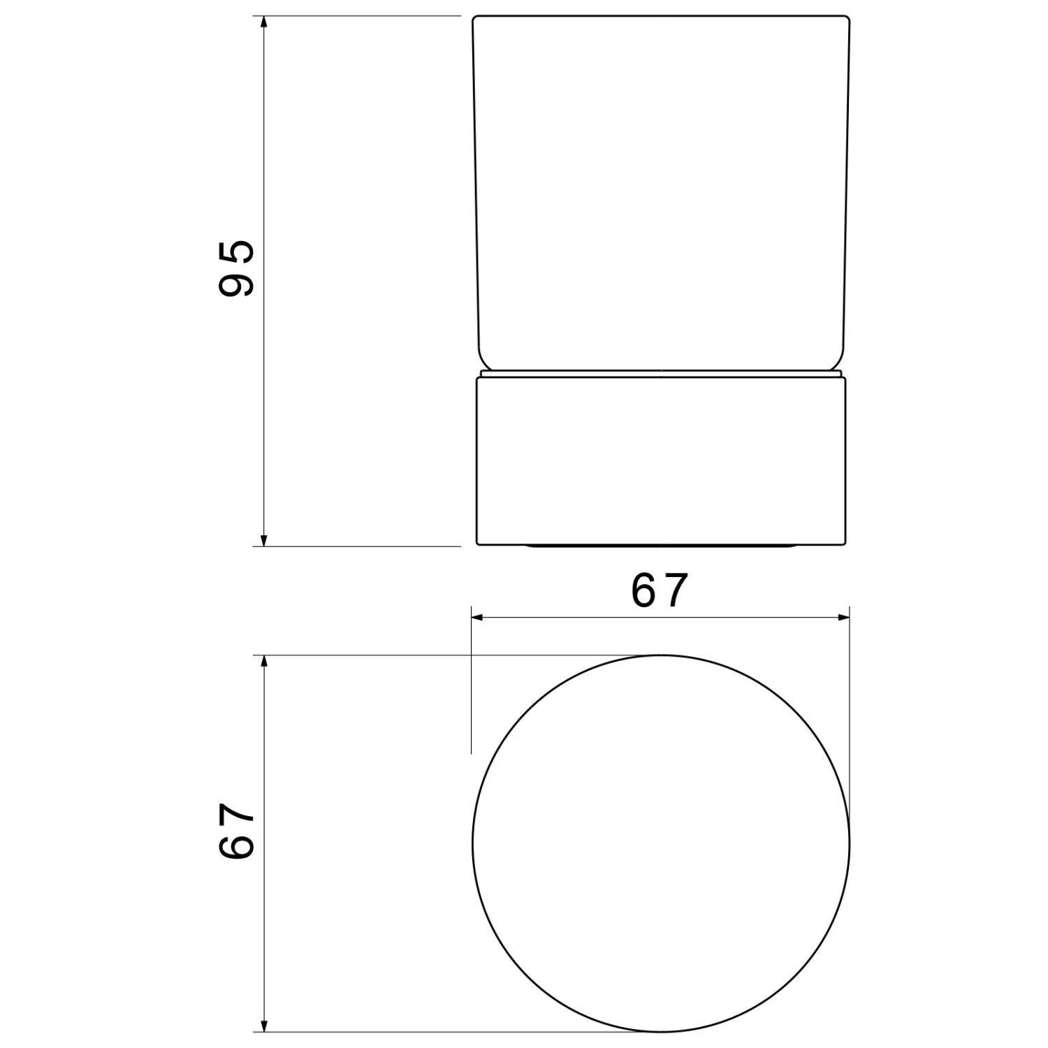 Стакан настольный для зубных щеток Timo Saona черный (13231/03) - фото 3