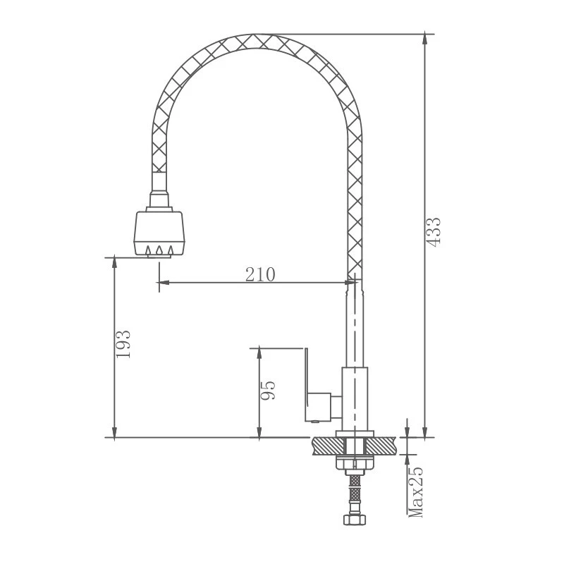 Кран на одну воду Haiba (HB4181) - фото 2