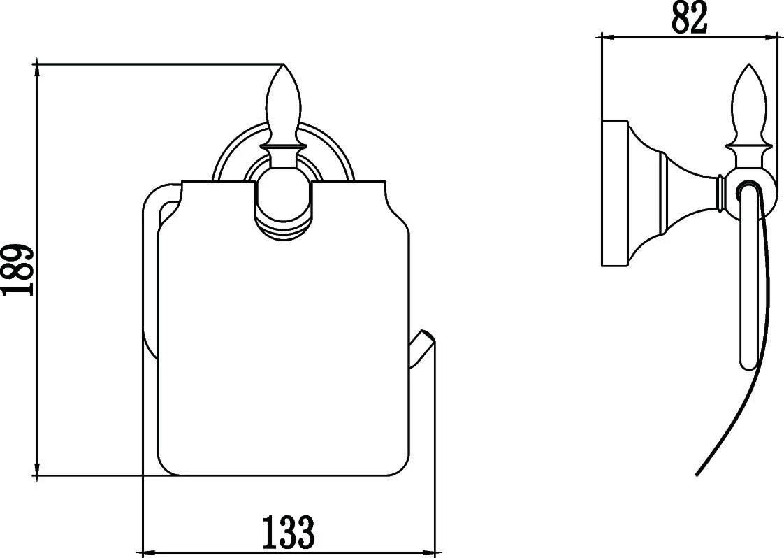 Держатель для туалетной бумаги с крышкой Savol 68b (S-06851B) - фото 2