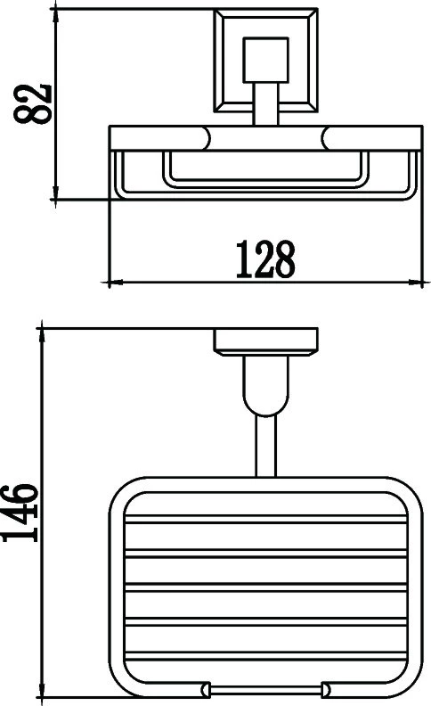 Мыльница решетка настенная Savol 95 (S-009532) - фото 3