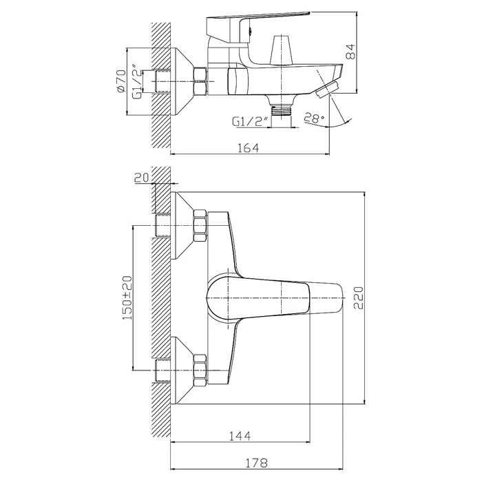 Смеситель для ванны Rossinka S (S35-31) - фото 3