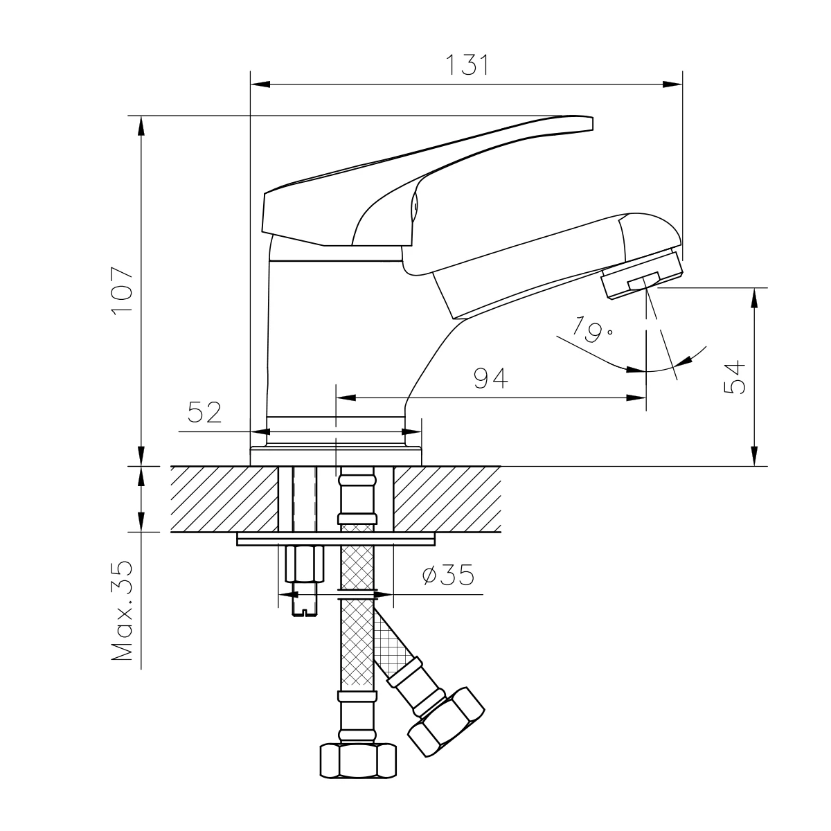 Смеситель для раковины DECOROOM DR21 (DR21011) Смеситель для раковины DECOROOM DR21 (DR21011) - фото 2