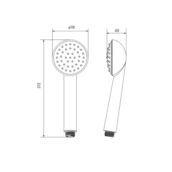 Ручная лейка Milardo Niagara хром (NIA1F78M18) - фото 3