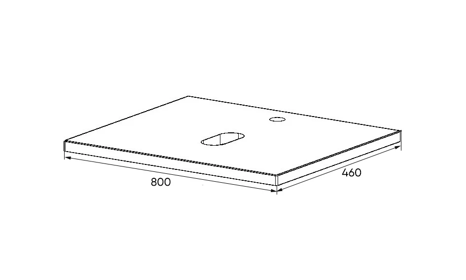 Столешница VIANT "Neo" (VNEO80BETL-STMDF) - фото 3