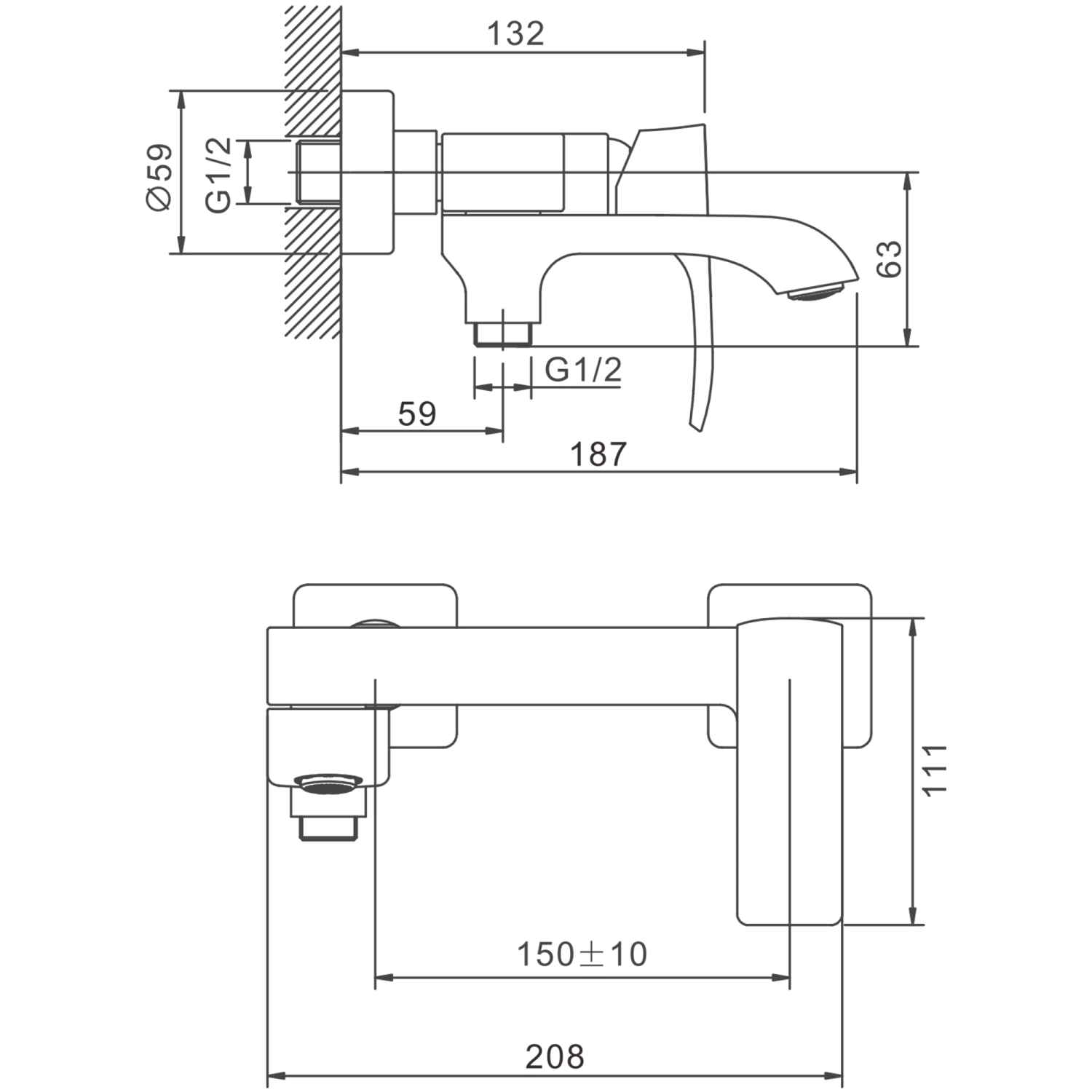 Смеситель для ванны BELZ (B60507-5) - фото 2