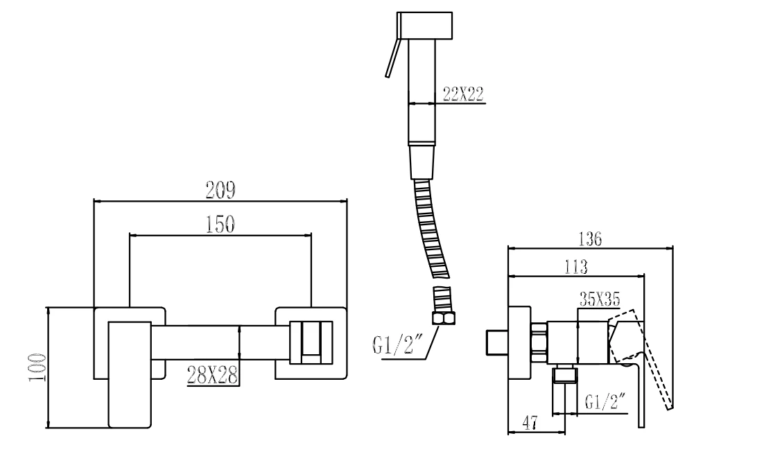 Смеситель Savol с гигиенической лейкой (S-FXQ007H) - фото 2