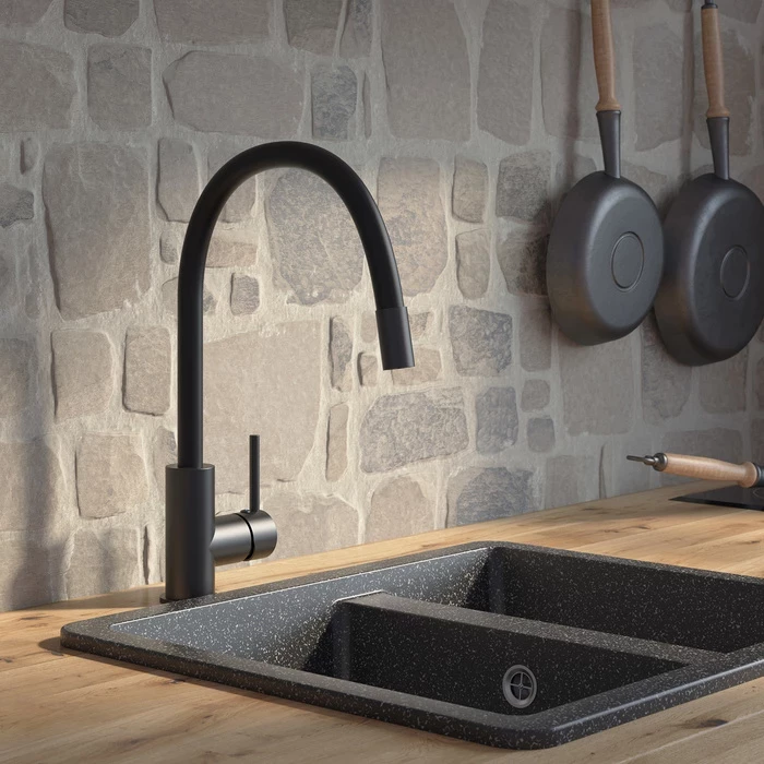 Смеситель для кухни IDDIS Kitchen 360 черный матовый (K36BLJ0i05) Смеситель для кухни IDDIS Kitchen 360 черный матовый (K36BLJ0i05) - фото 2