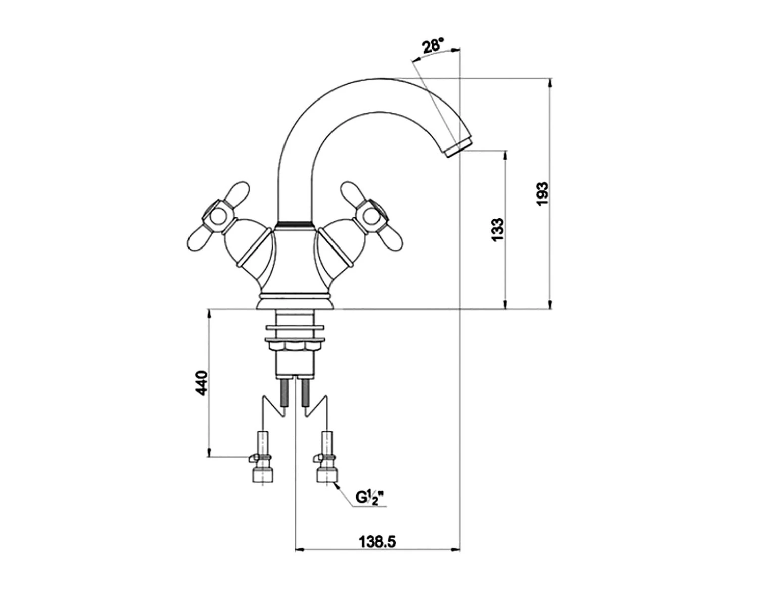 Смеситель для раковины Timo Ritz (0141FN silver) - фото 2
