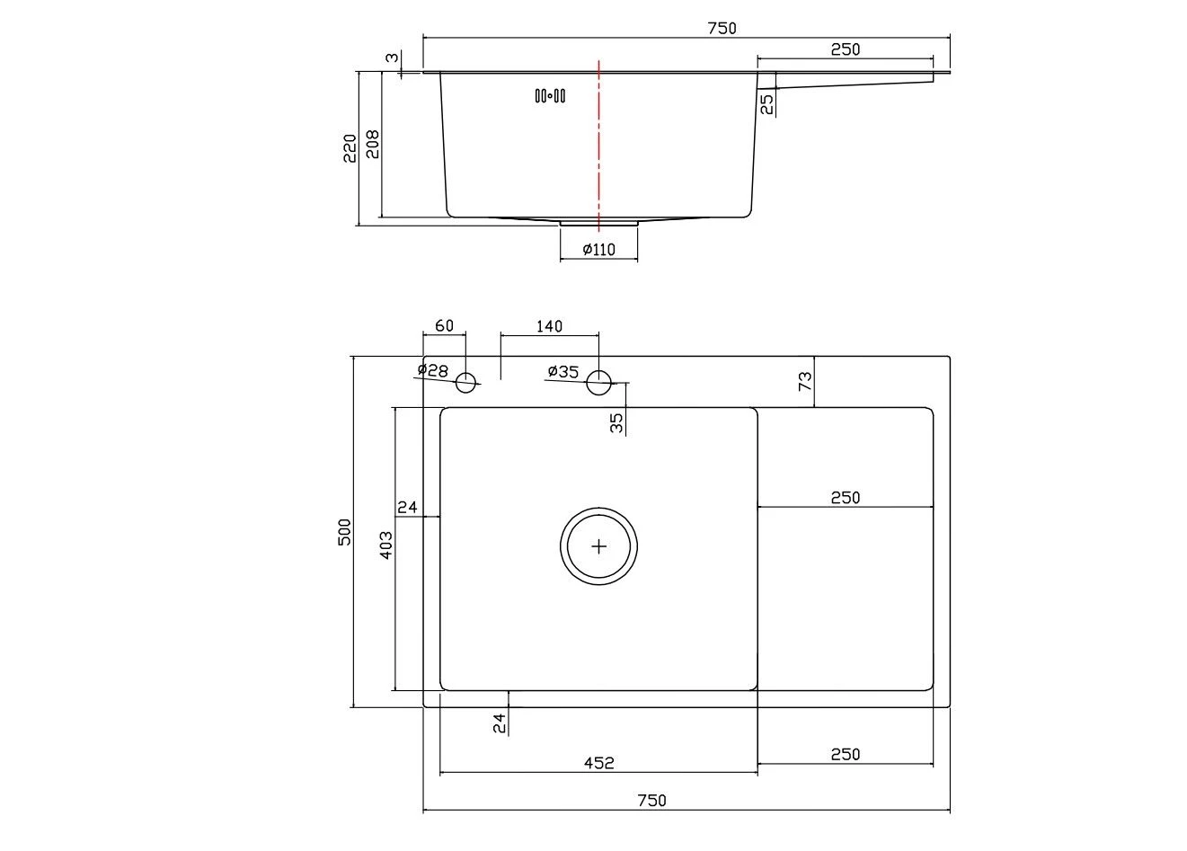Мойка для кухни Fmark (FSC7550C-L) Мойка для кухни Fmark (FSC7550C-L) - фото 2