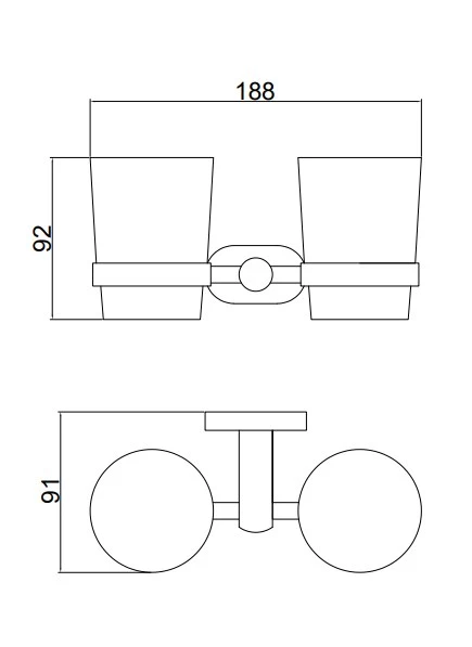Держатель стакана двойной BELZ (B90108) - фото 3
