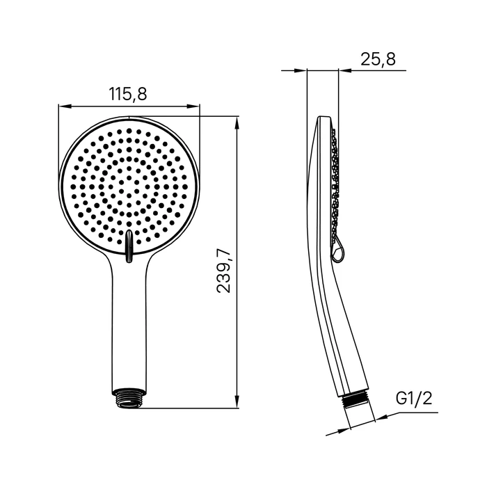 Лейка для душа  IDDIS Optima Home,  черная матовая ( OPH3F0Bi18) - фото 5