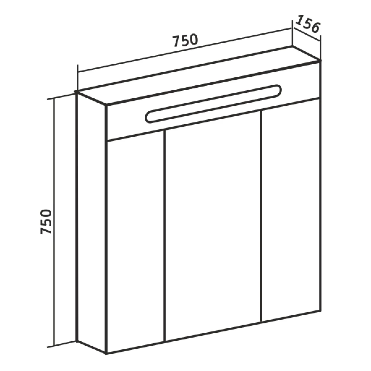 Зеркальный шкаф Runo  Парма 75 (00000001148) - фото 4