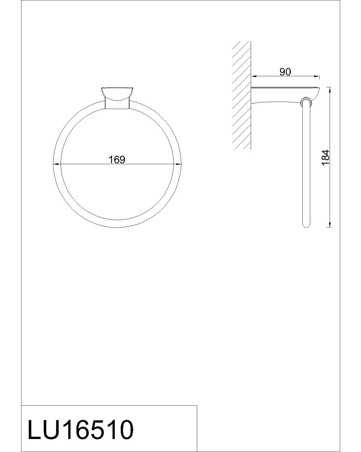 Полотенцедержатель кольцо Rush Лусон (Luson) (LU16510) - фото 2