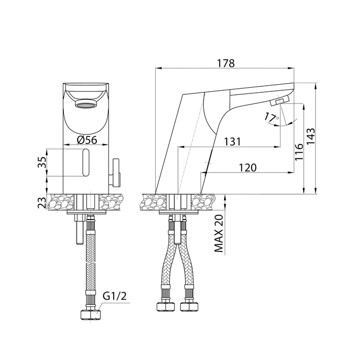 Смеситель для умывальника Iddis Pulse, сенсорный (PULSBS1i86) - фото 2