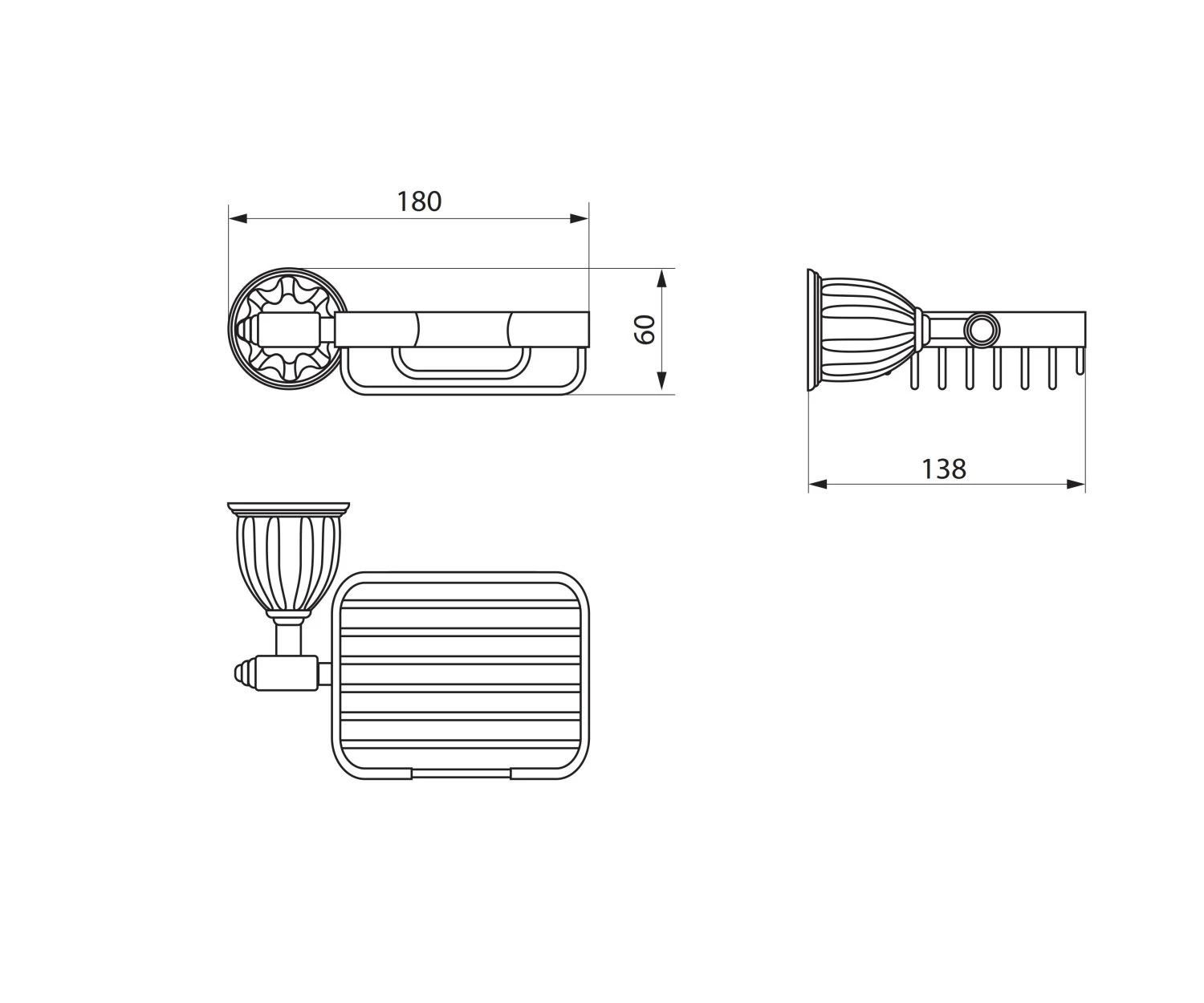 Мыльница решетка RUSH Сокотра (Socotra) (ST12410) - фото 3