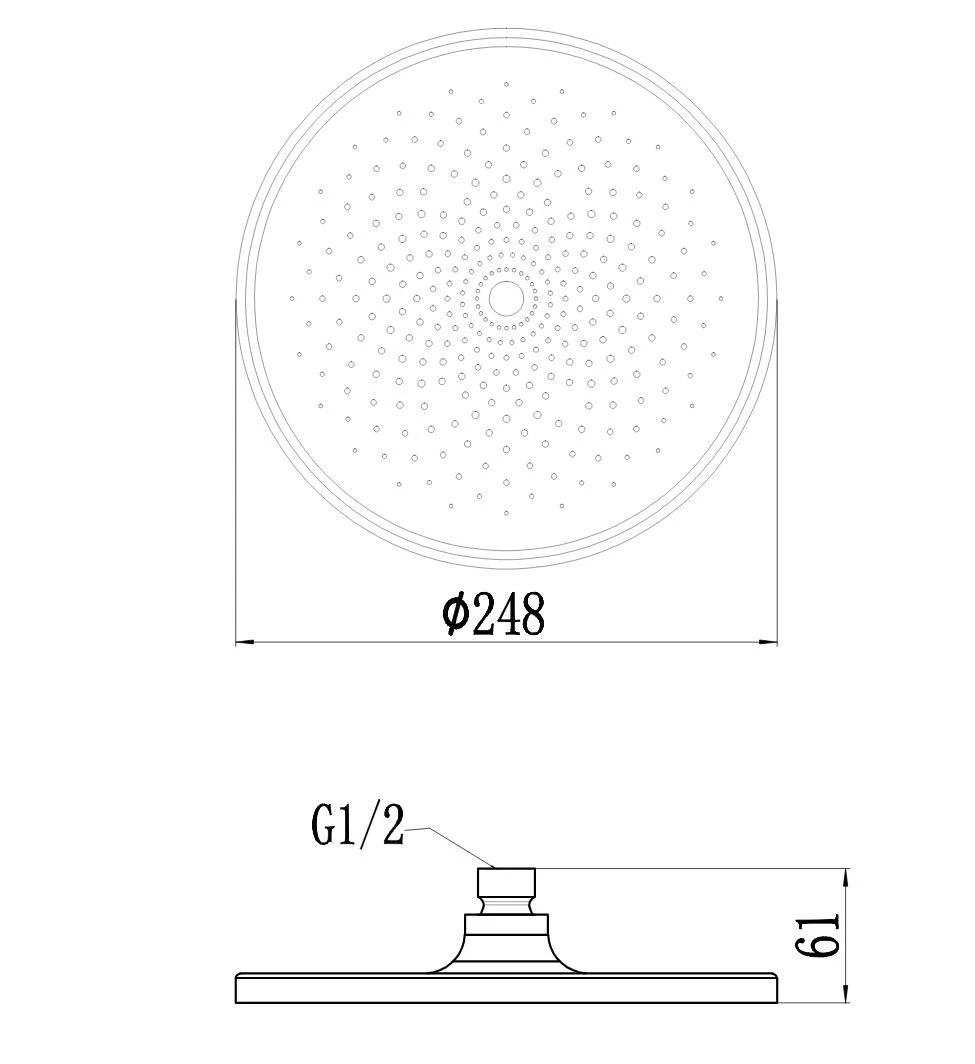 Лейка для верхнего душа Savol (S-YDP08A) - фото 2