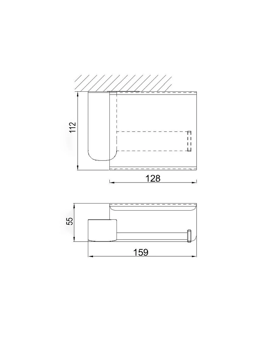 Бумагодержатель с полкой RUSH Thira (TR36111B) - фото 2
