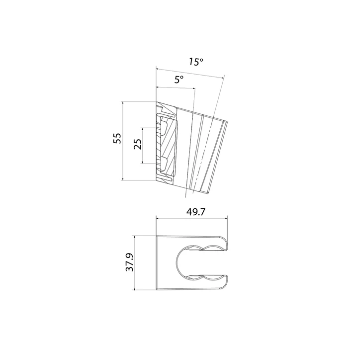 Держатель для лейки черный 080 IDDIS Shower Holder (080BL00i53) - фото 3