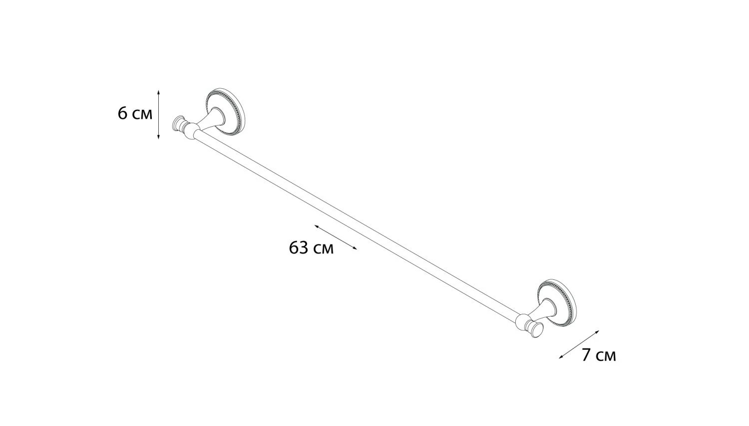 Полотенцедержатель трубчатый Grampus Alfa GR-9501 - фото 4