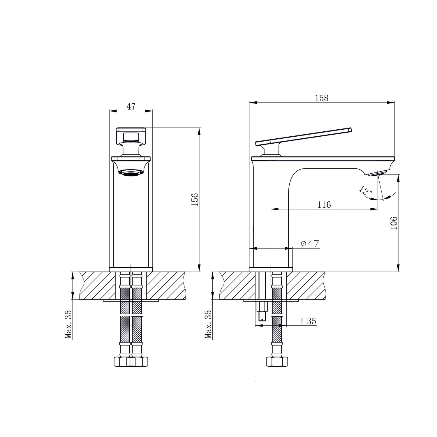Смеситель для раковины RUSH Палм (PALM) (PL2530-11) - фото 2
