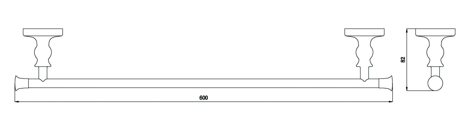Полотенцедержатель 60см. RUSH Крит (Crete) (CR35531) - фото 3