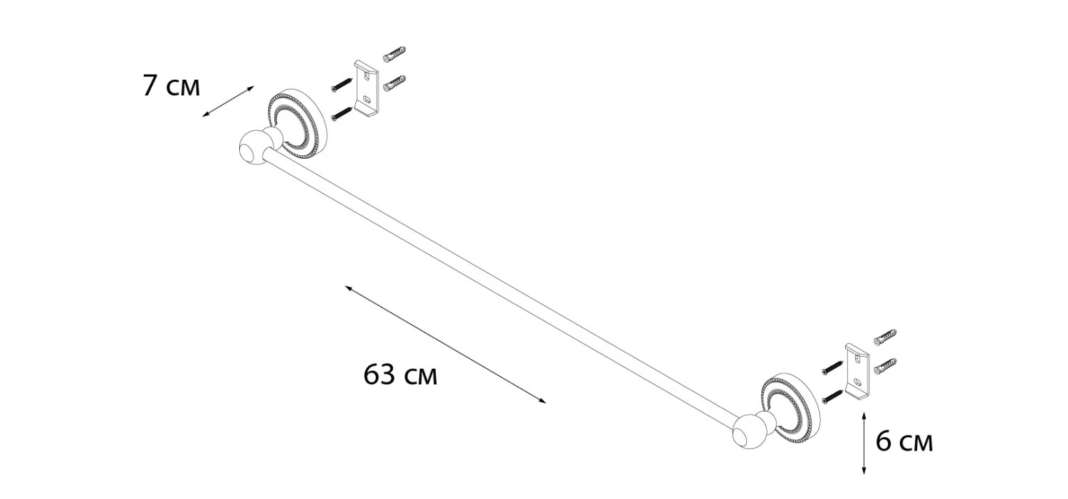 Полотенцедержатель FIXSEN Antik трубчатый FIXSEN Antik (FX-61101) - фото 3