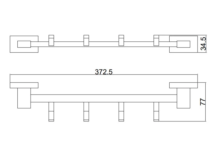 Крючок четверной BELZ (B90215-4) - фото 3