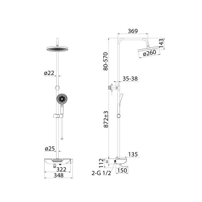 Душевая система IDDIS SpaHome (SPASBBTi06) - фото 7