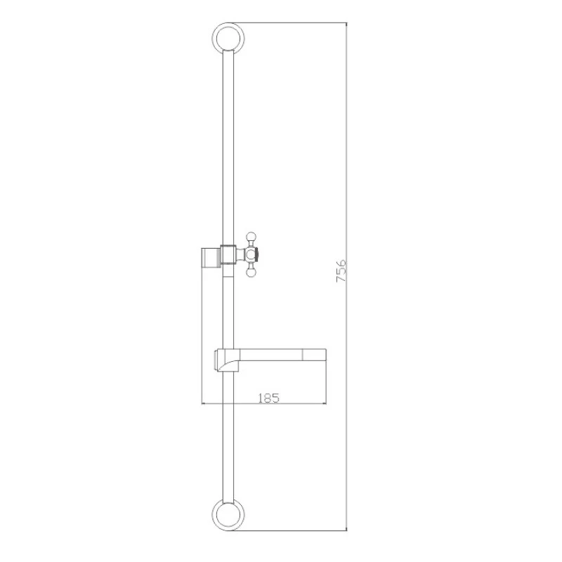 Душевая штанга Haiba хром (HB8010) - фото 2